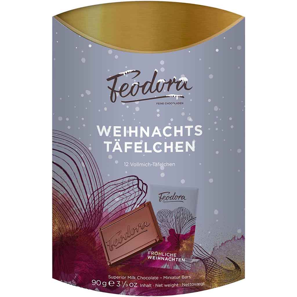 Feodora Täfelchen Weihnachts Täfelchen Vollmilch Hochfein 90g MHD:15.6.24