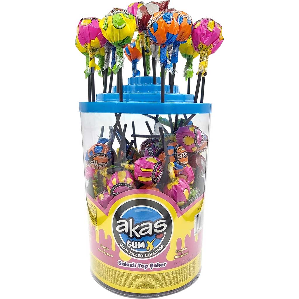 100x Lollipop Lutscher mit Kaugummifüllung 1,6kg MHD:6/30