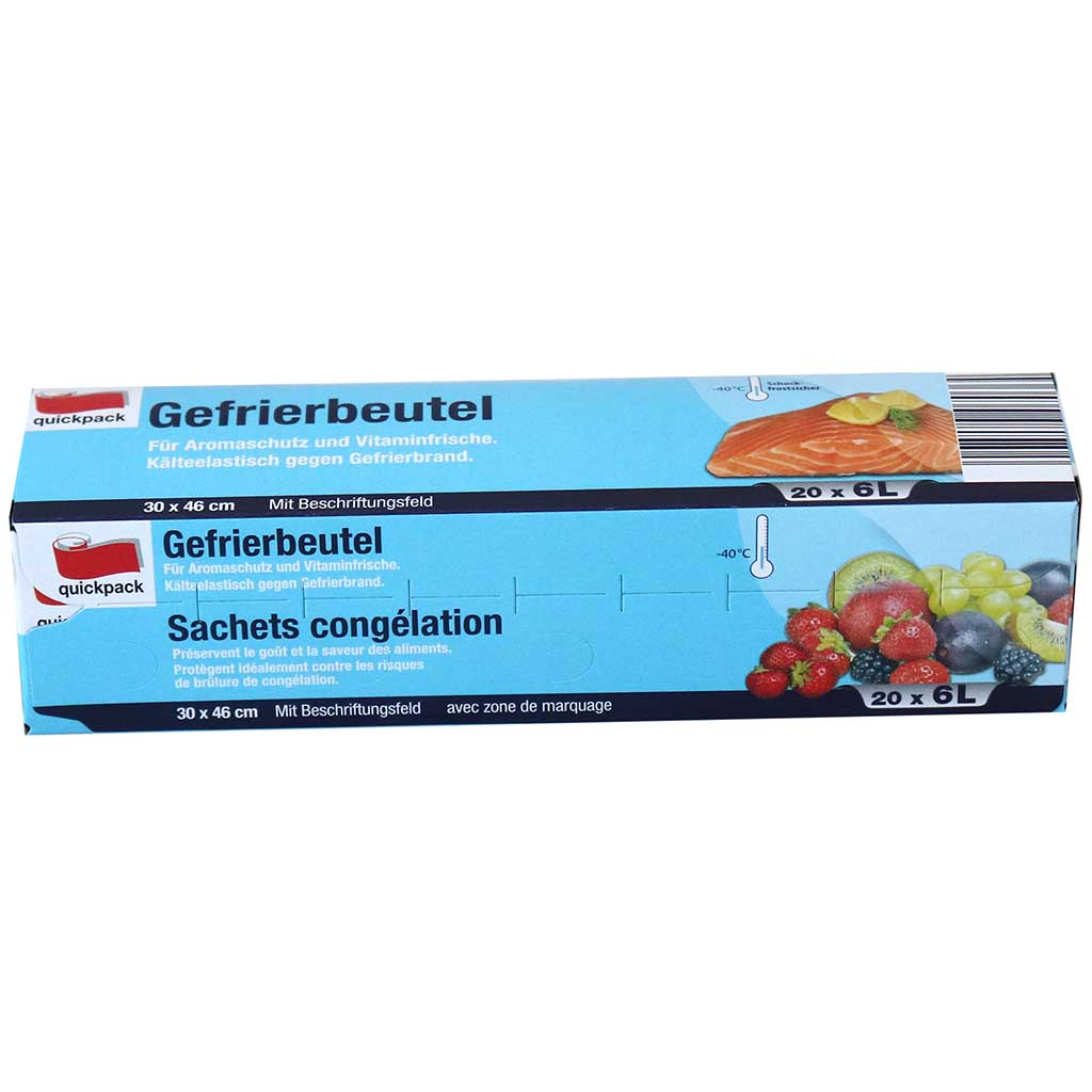 Gefrierbeutel 6 Liter 20 Stück 30x46 cm