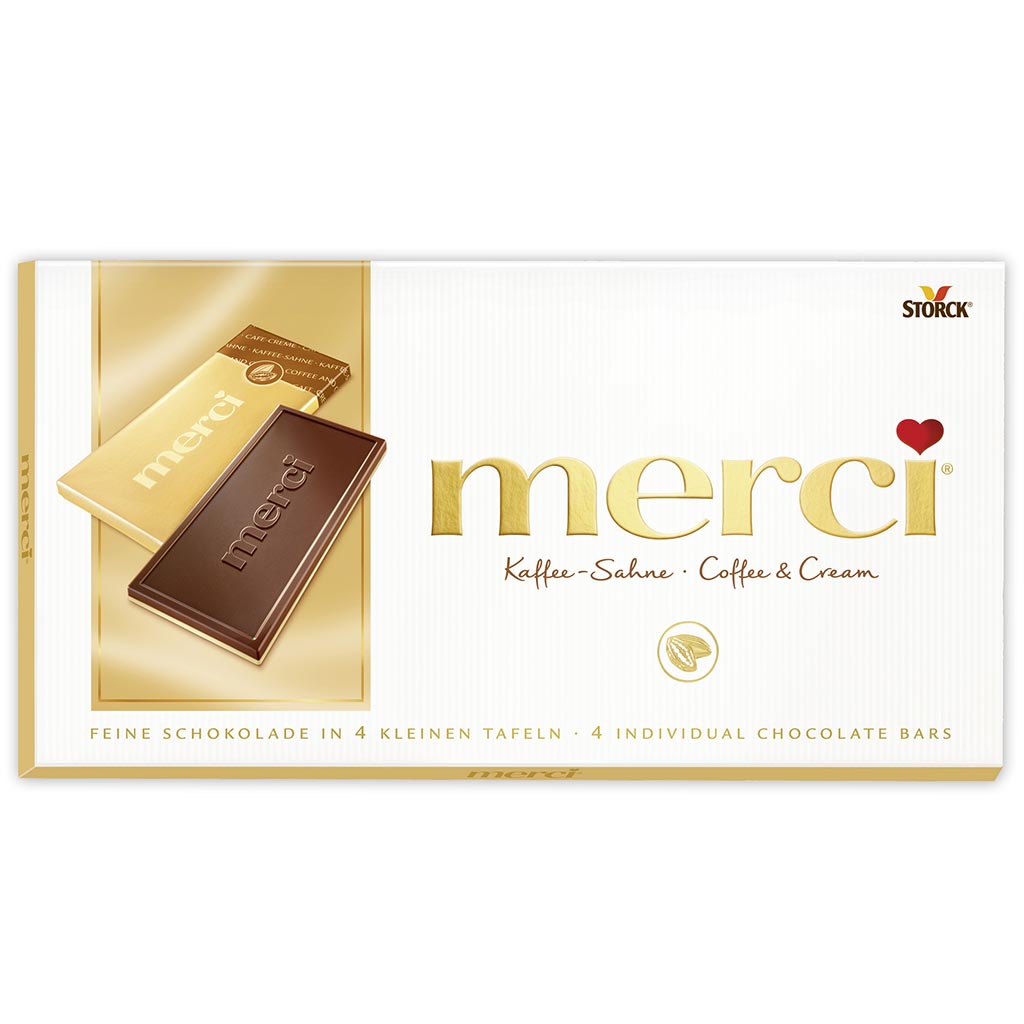 Merci feine Schokolade Kaffee Sahne 100g MHD:1.9.24
