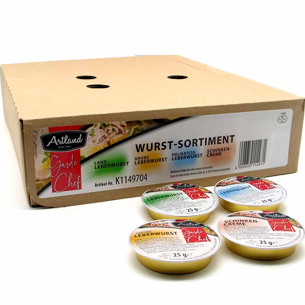 Artland Wurstsortiment Portionen 100x25g=2,5kg MHD:30.1.26