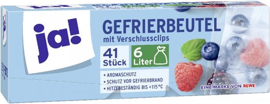 JA!  Gefrierbeutel 6 Liter 41 Stück 30x46 cm