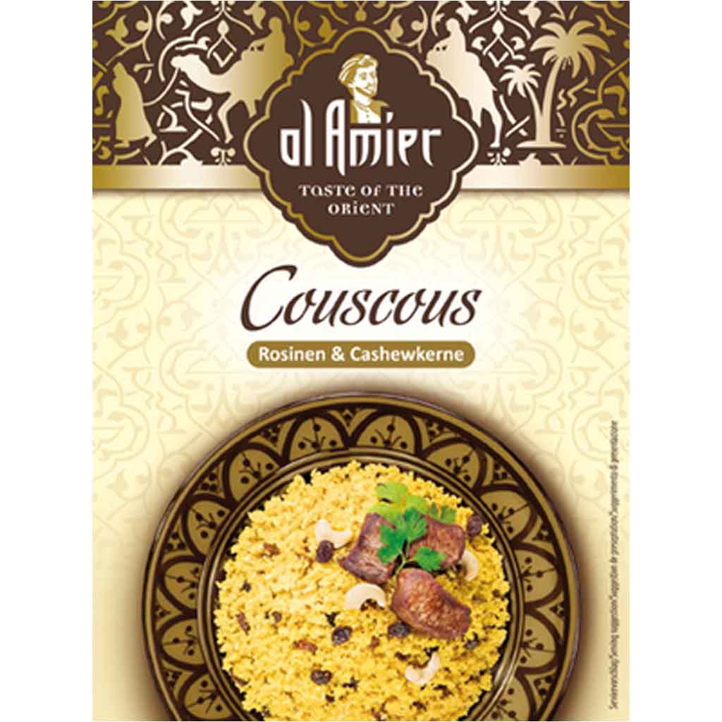 al Amier Couscous mit Rosinen & Cashewkerne 200g MHD:8.4.25
