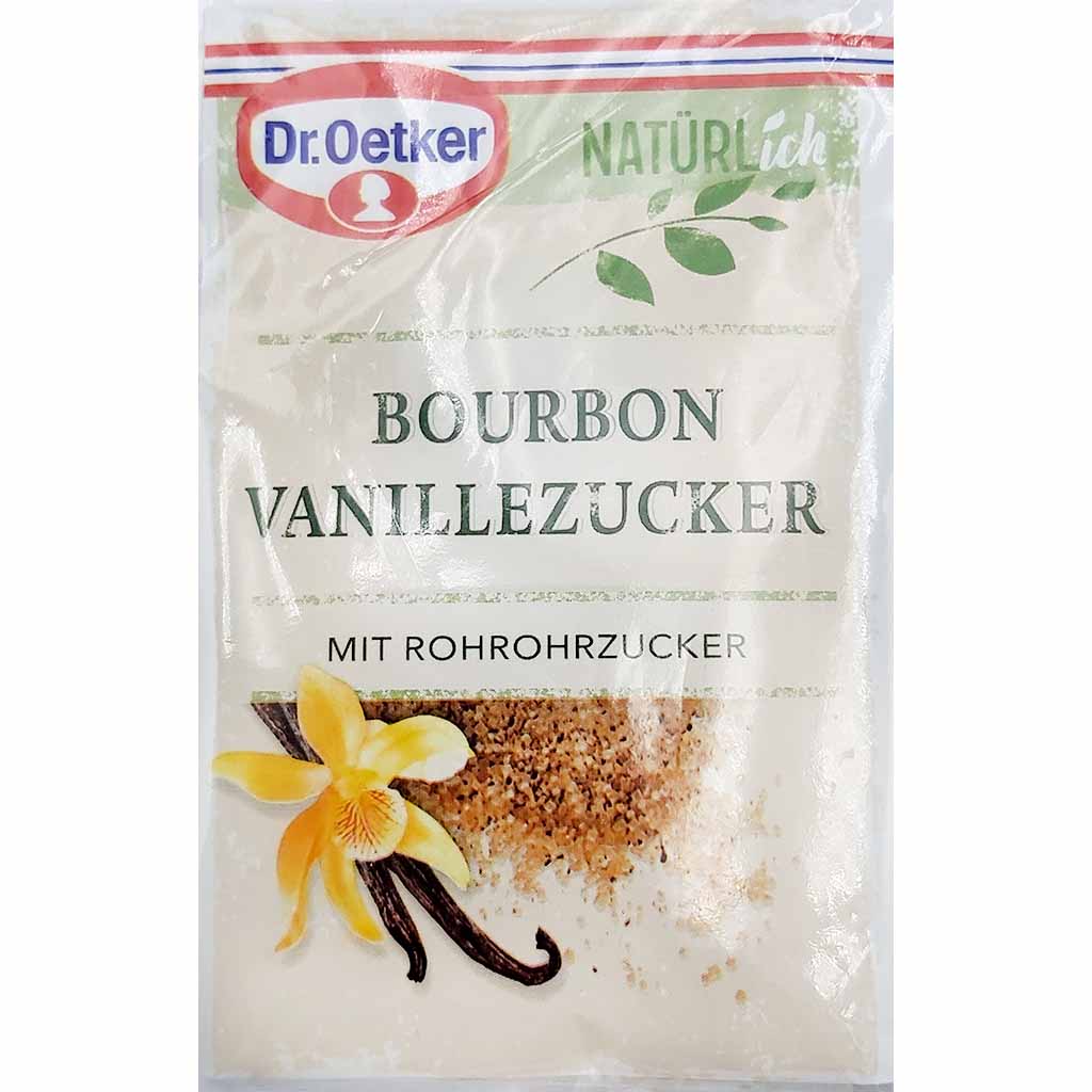 Dr. Oetker Bourbon Vanillezucker mit Rohrzucker 3er Pack 3x8g = 24g, 95% Rohrzucker gemahlene extrahierte Vanilleschoten, Bourbon-Vanille-Extrakt