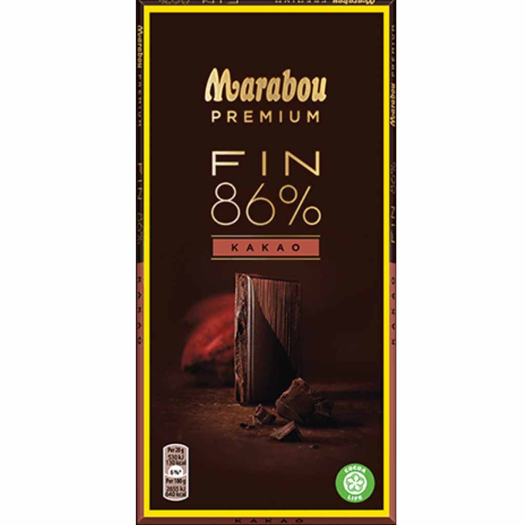 Marabou Tafelschokolade FIN 86% Kakao 100g MHD:23.8.24