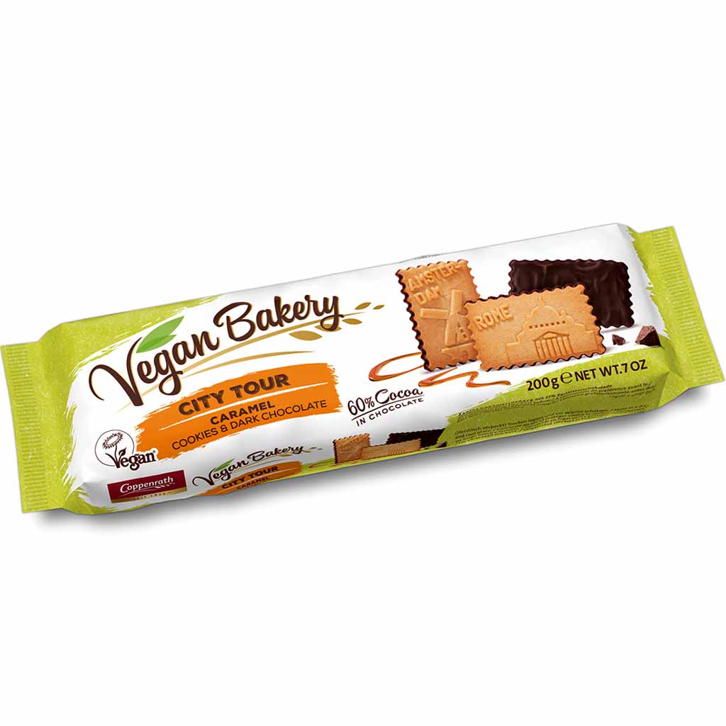 Coppenrath Vegan Bakery City Tour Caramel Cookies & Dark Chocolate 200g MHD:27.9.22