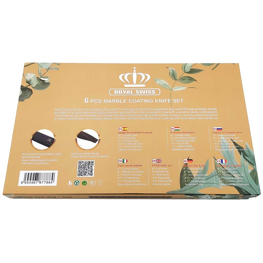 5-teiliges Messerset Premium Swiss Line plus Sparschäler gratis
