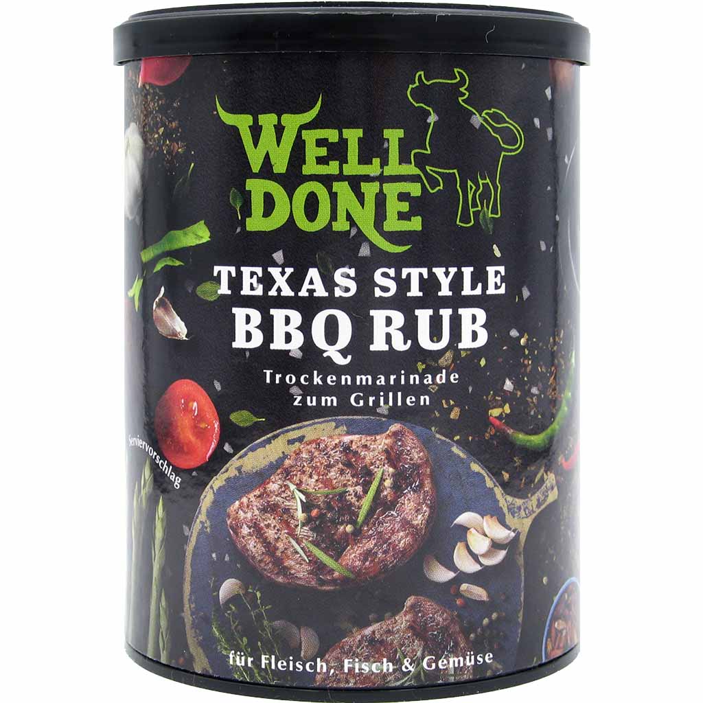 Well Done BBQ Rub Trockenmarinade Texas Style 200g MHD:28.2.25