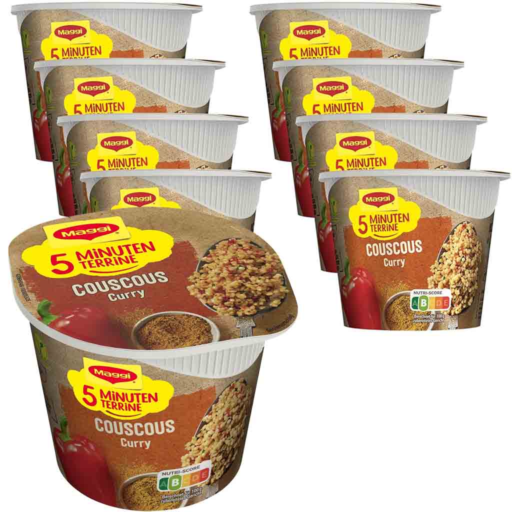 8x Maggi 5 Minuten Terrine Couscous Curry á 70g=560g MHD:27.3.25
