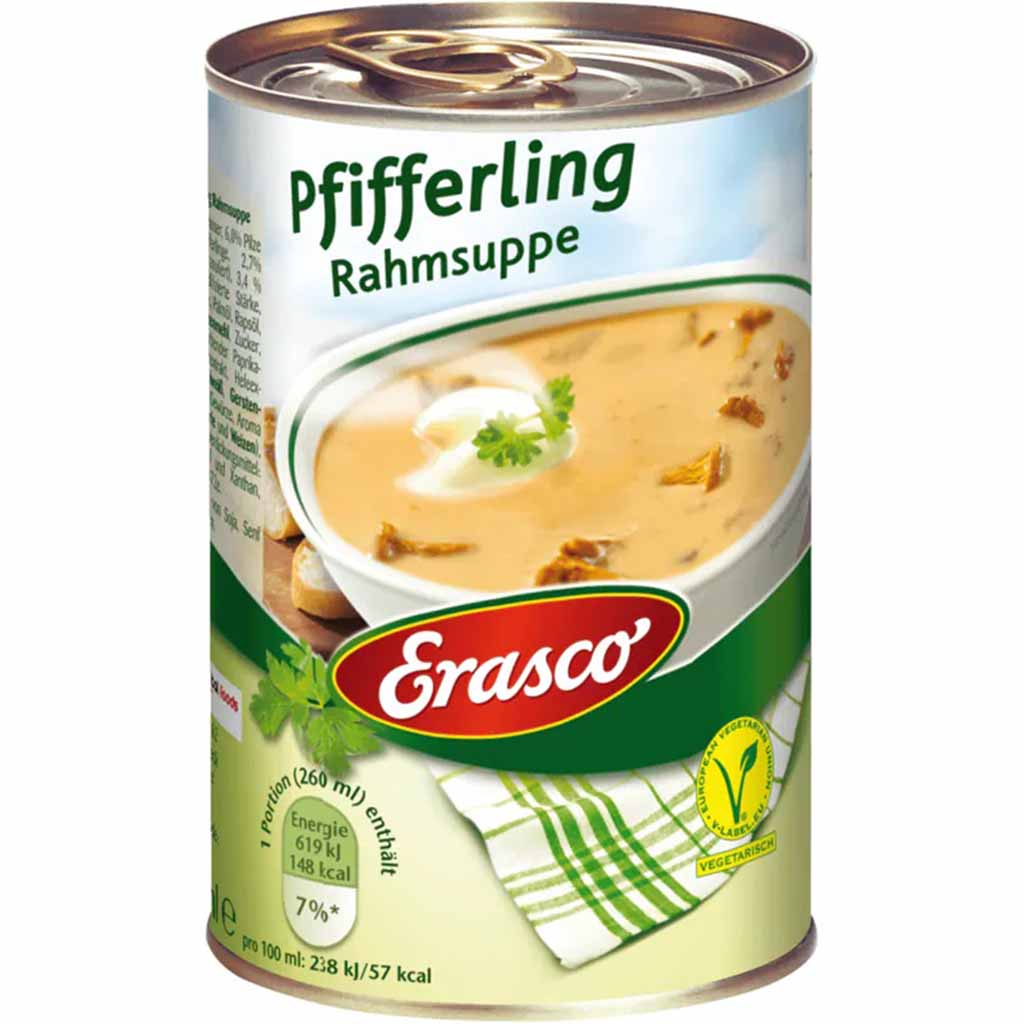 Erasco Suppen Pfifferling Rahmsuppe 390ml MHD:30.12.27