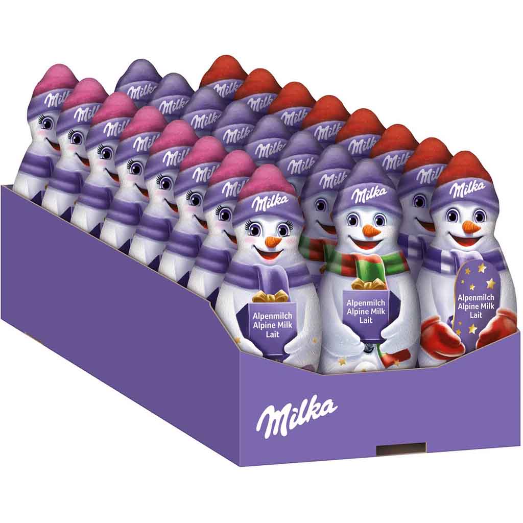 Milka Schneemann Alpenmilch 24x50g=1200g MHD:30.3.23