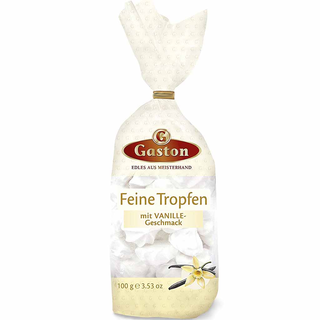 Gaston feine Tropfen Vanille Schaumgebäck 100g MHD:22.12.25