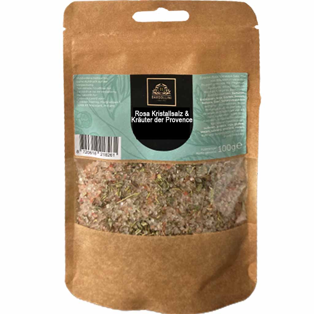 Bardollini Rosa Kristallsalz & Kräuter der Provence 100g MHD:15.1.26