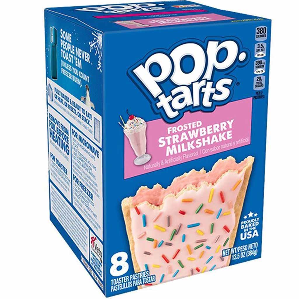 Kelloggs Pop-Tarts Frosted Strawberry Milkshake Kekse 384g MHD:30.11.21