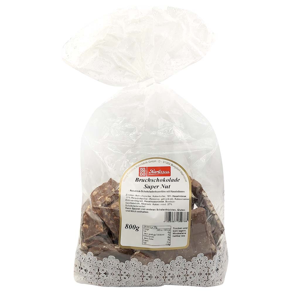 Parlasca Schokoladenbruch Reisdrink Super Nut 800g