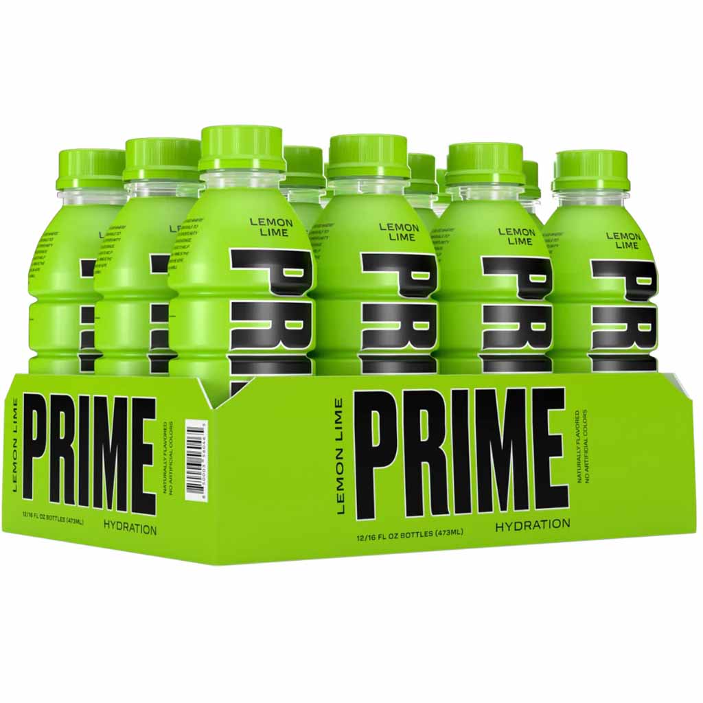 12x PRIME Hydration Lemon Lime PET á 0,5L=6L MHD:30.10.24