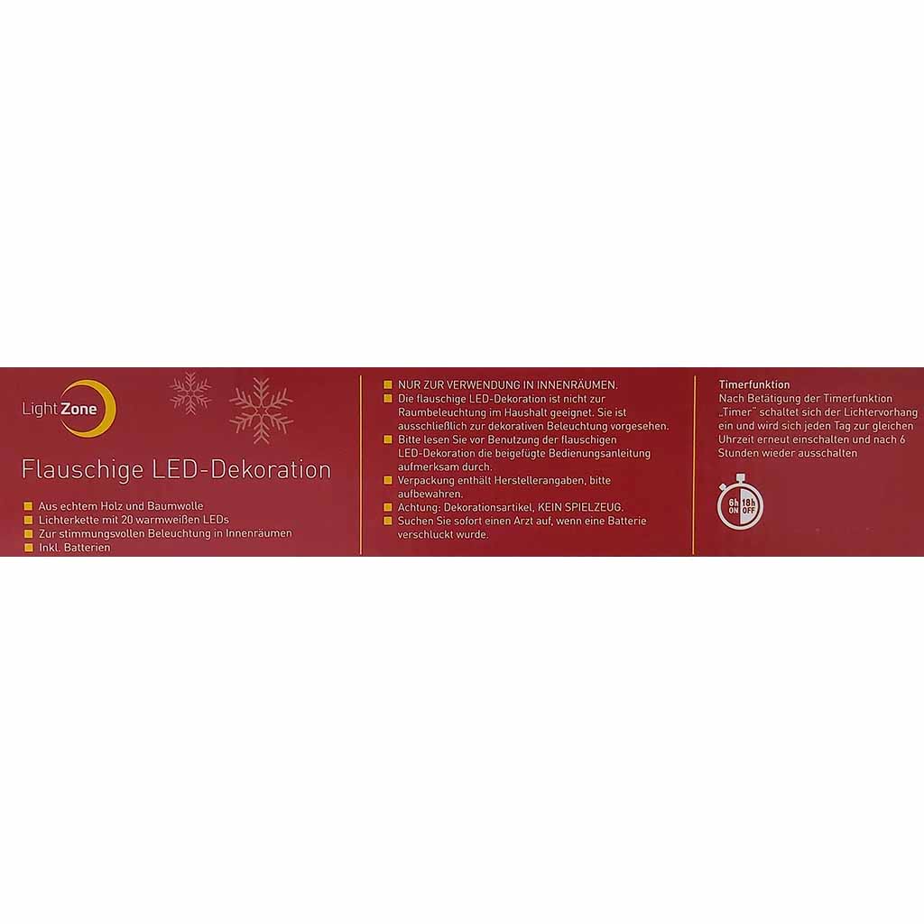 Flauschige LED Dekoration 20 Leds 30cm Höhe