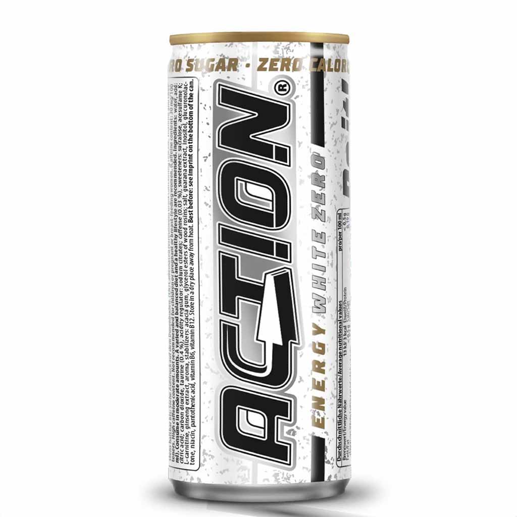 Action Energy Drink White Zero DOSE 250ml GTIN 4021155202299 