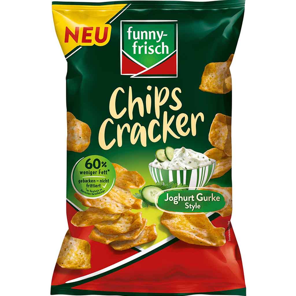 funny frisch Chips Cracker Joghurt Gurke Style 90g MHD:14.10.24