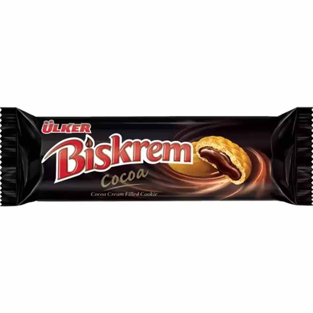 Ülker Biskrem Cocoa Kekse mit Kakapcreme Füllung 100g MHD:4.4.25