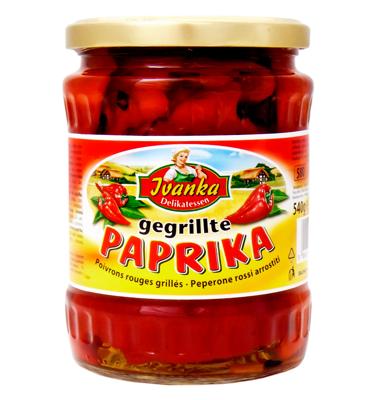 Ivanka Gegrillte rote Paprika in Lake 580ml MHD:10.3.26
