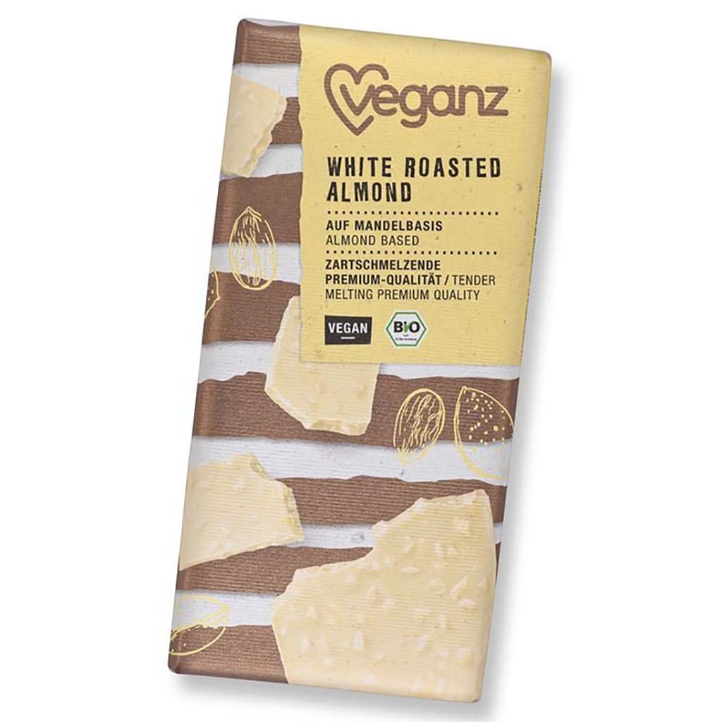 Veganz White Roasted Almond Tafel Schokolade 12x 80g  960g