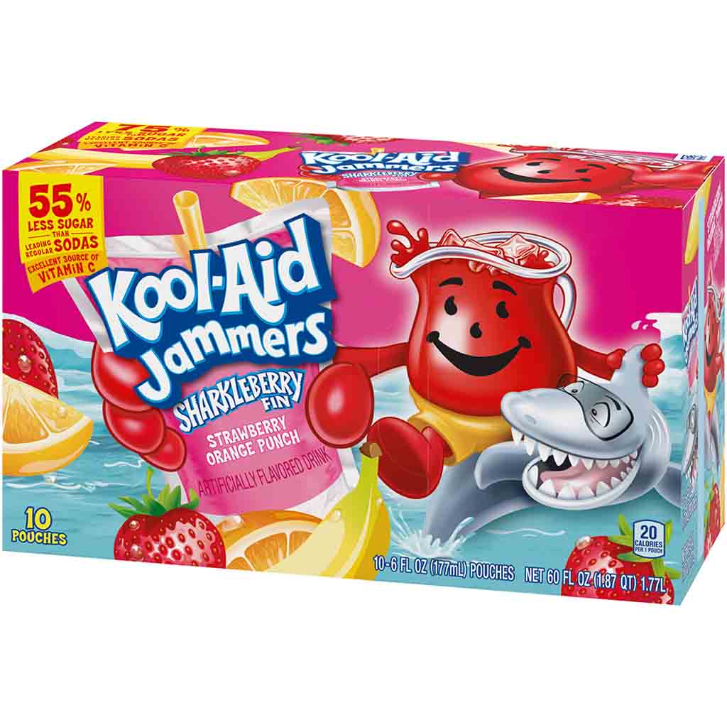10x Kool-Aid Jammers Sharkleberry Fin á 177ml=1,77L MHD:17.1.23