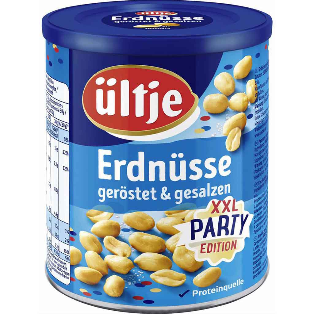 ültje Erdnüsse geröstet & gesalzen XXL-Party Edition 500g MHD:30.4.23