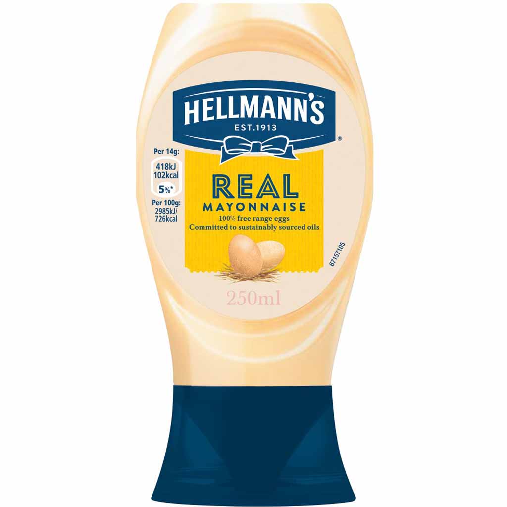 Hellmanns Real Mayonnaise 250ml MHD:30.12.20