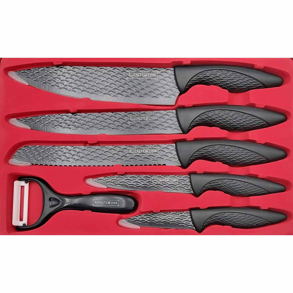 5 teiliges Messerset Premium Royalty Line plus Sparschäler gratis