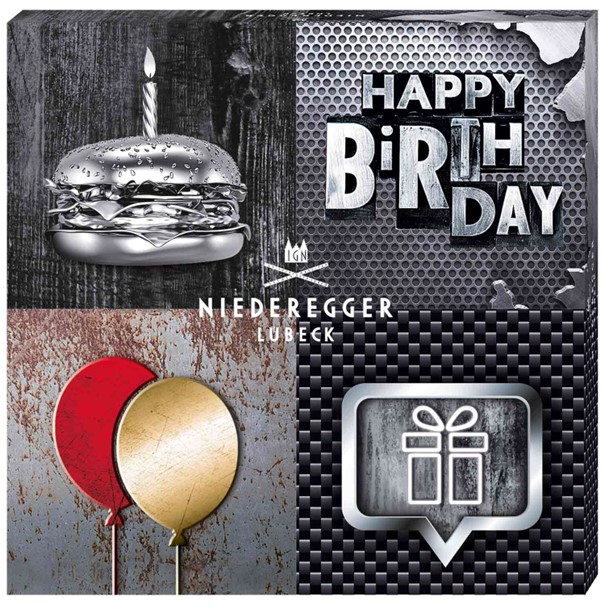 Niederegger 'Happy Birthday' Burger 100g MHD:6.1.25