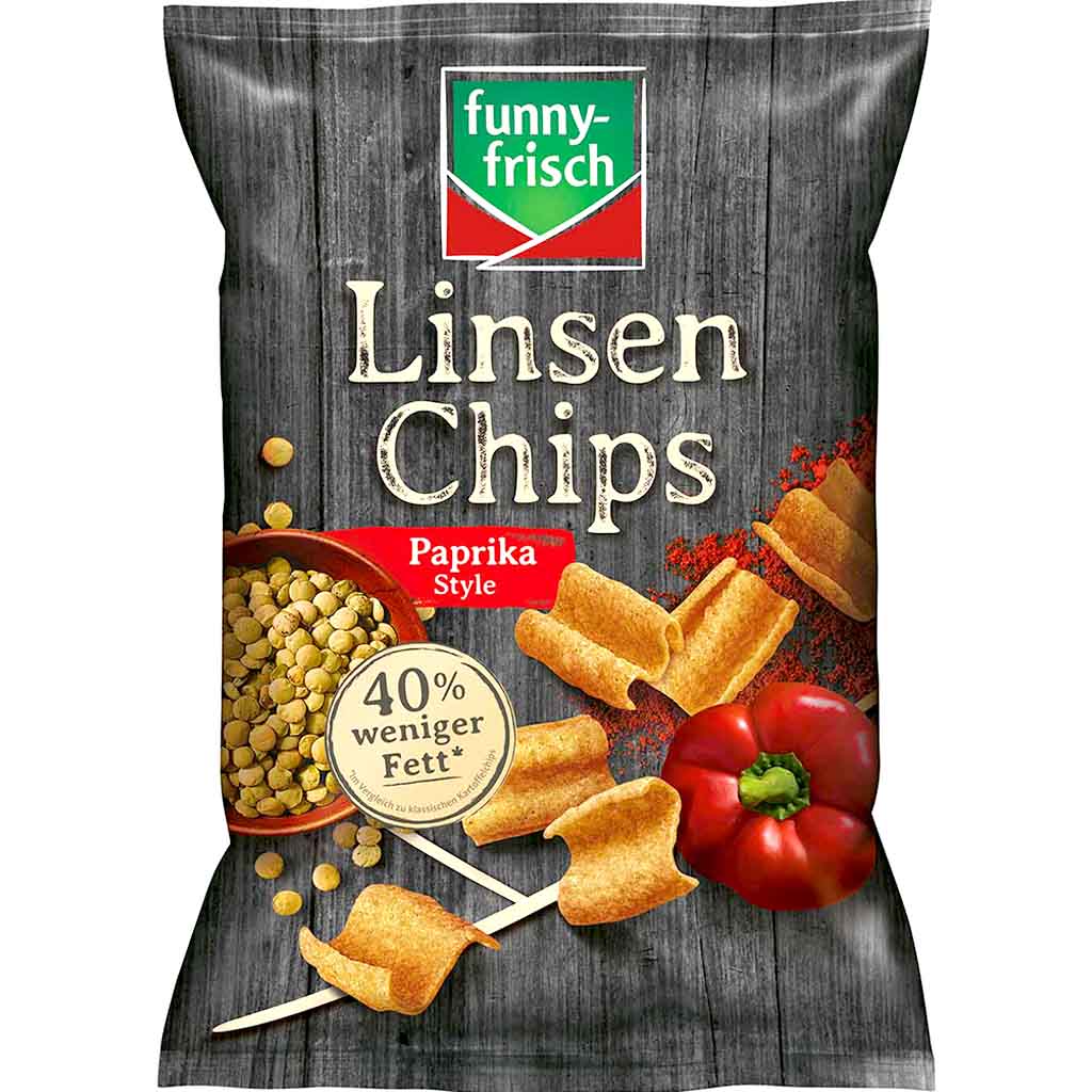 funny frisch Linsen Chips Paprika Style 90g MHD:14.10.24