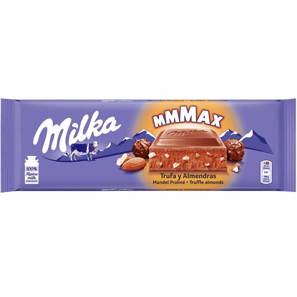MILKA Tafelschokolade MMMAX Trüffel & Mandeln 300g MHD:10.2.22
