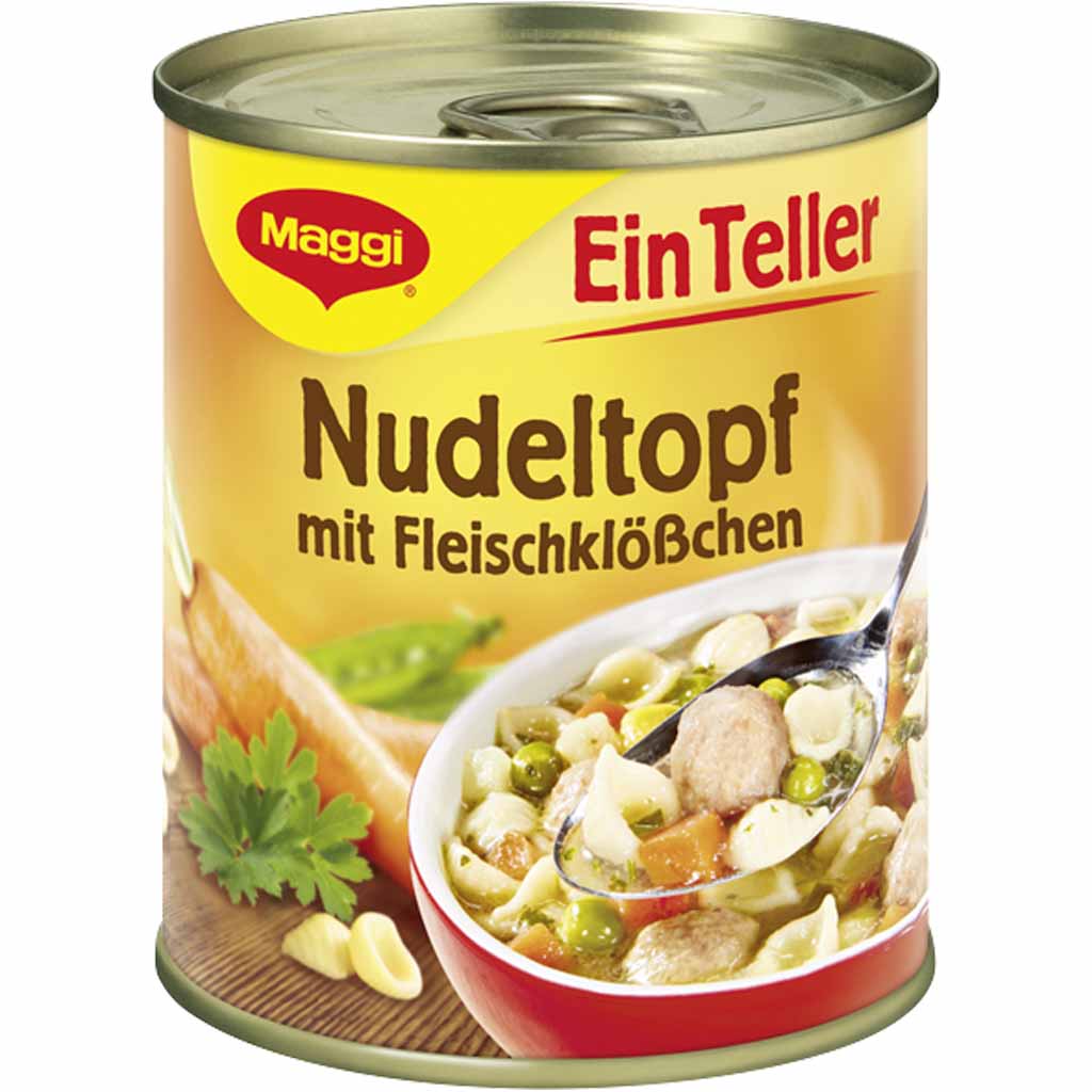 Maggi Ein Teller Nudeltopf mit Fleischklößchen 325g MHD:30.4.24
