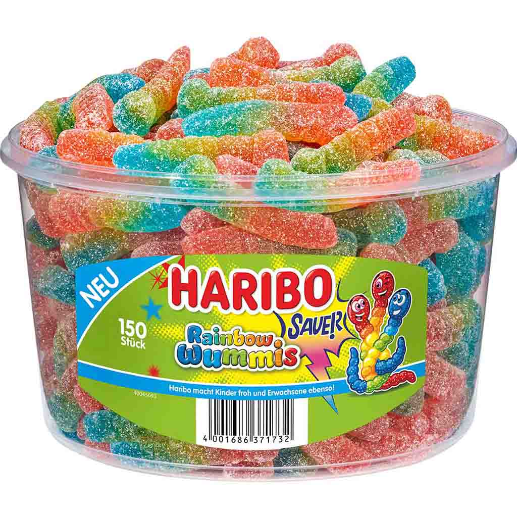 Haribo Rainbow Wummis sauer 150er 1200g MHD:30.9.24