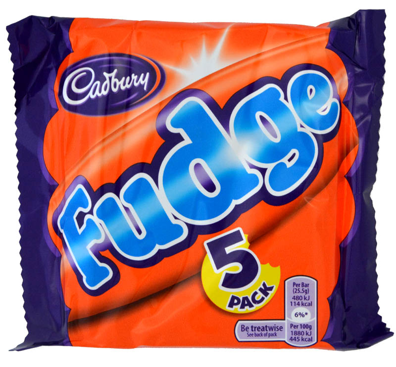Cadbury Fudge 5 Bars Multipack 5x25,5g = 127,5g MHD:19.6.20