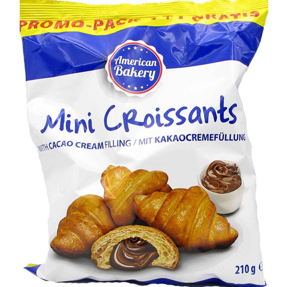American Bakery Mini Croissant Kakaocreme  210g MHD:1.3.25