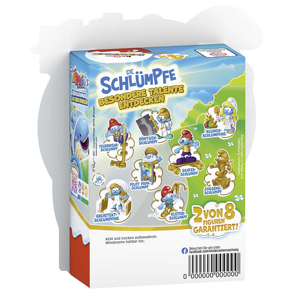 Kinder Überraschungseier Die Schlümpfe 4 x 20 g  80g  back