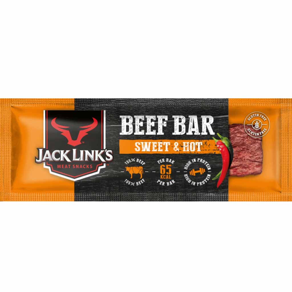 14x Jack Links Beef Bar Sweet & Hot á 22,5g=315g MHD:15.11.24