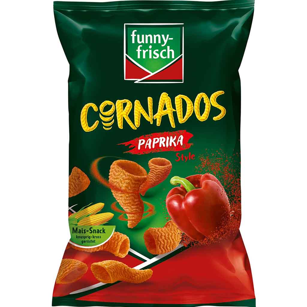 funny frisch Cornados Paprika Style 80g MHD:28.10.24
