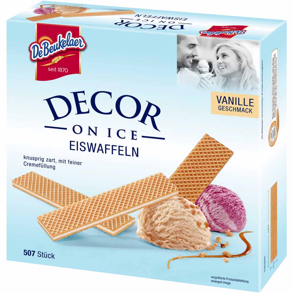 DeBeukelaer Decor -On Ice- ca. 507 Eiswaffeln 1268g MHD:1.3.23