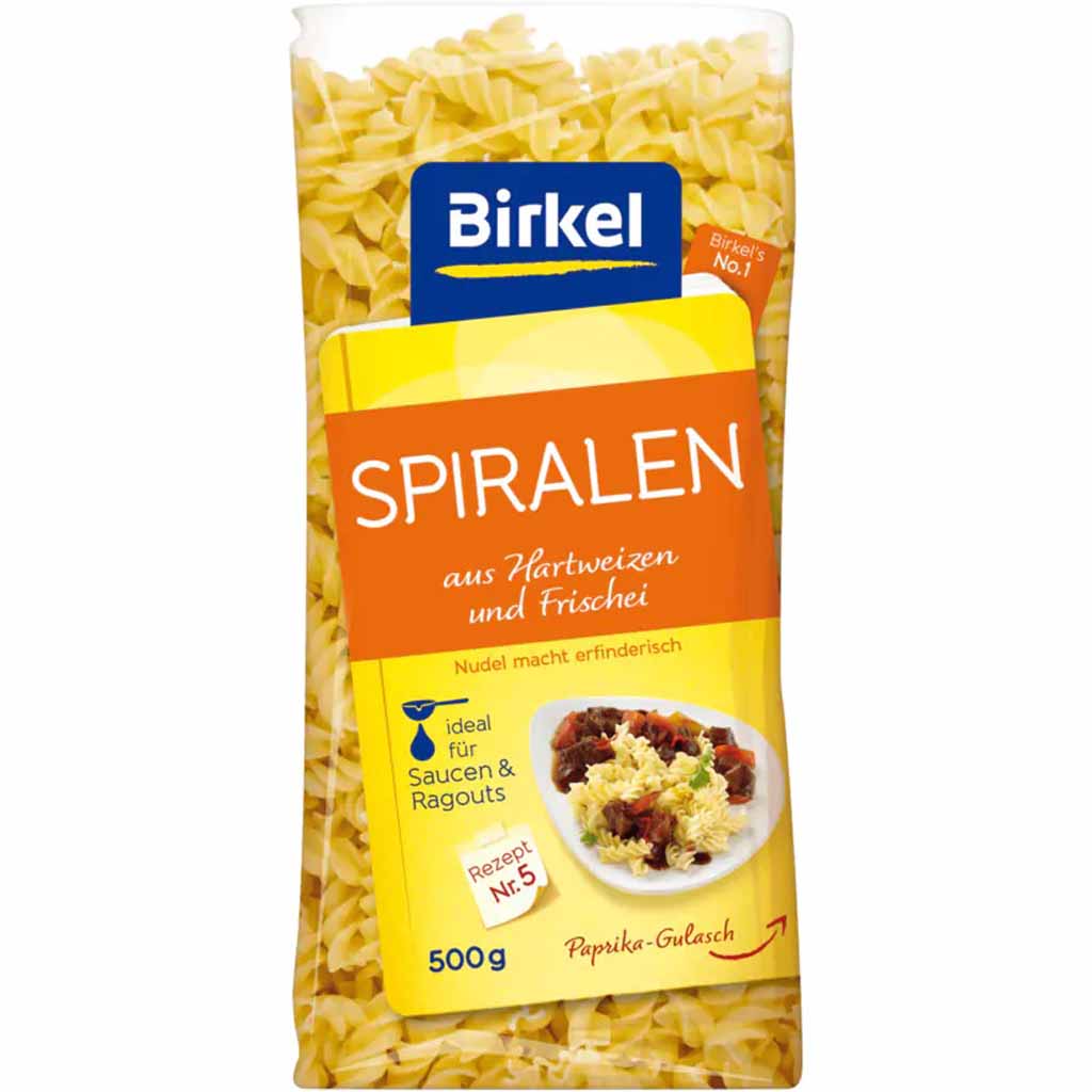Birkel Nudeln Spiralen 500g MHD:26.6.27
