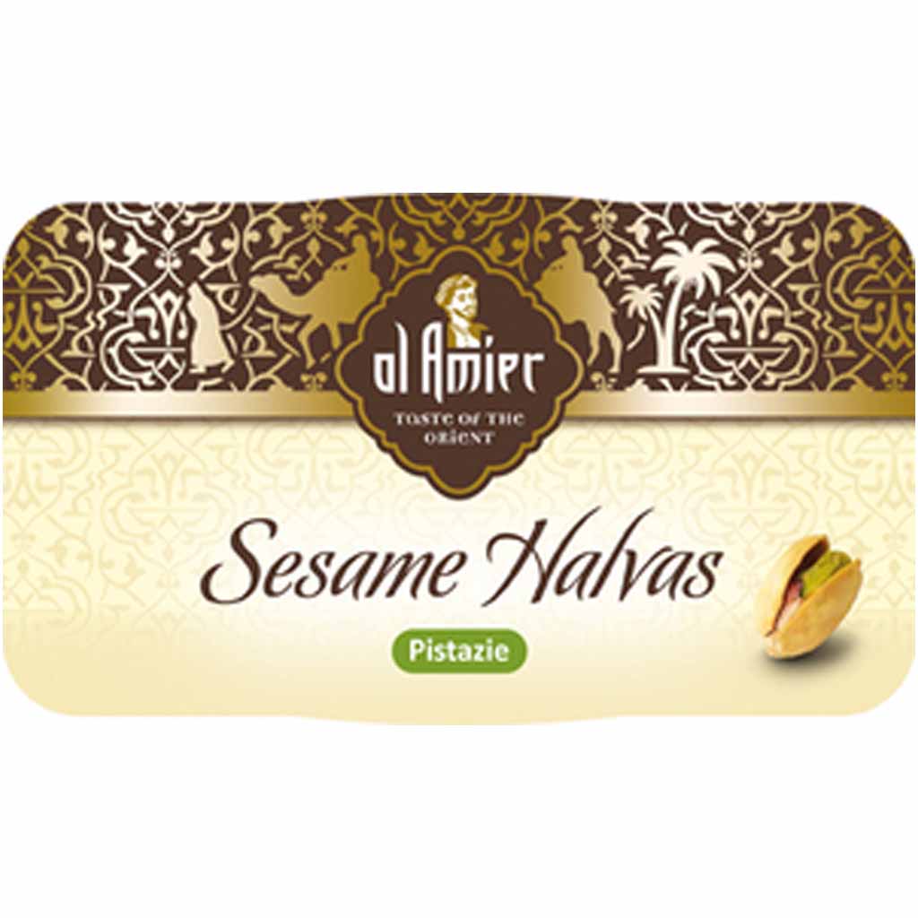 al Amier Sesam Halvas mit Pistazien 100g MHD:1.1.26