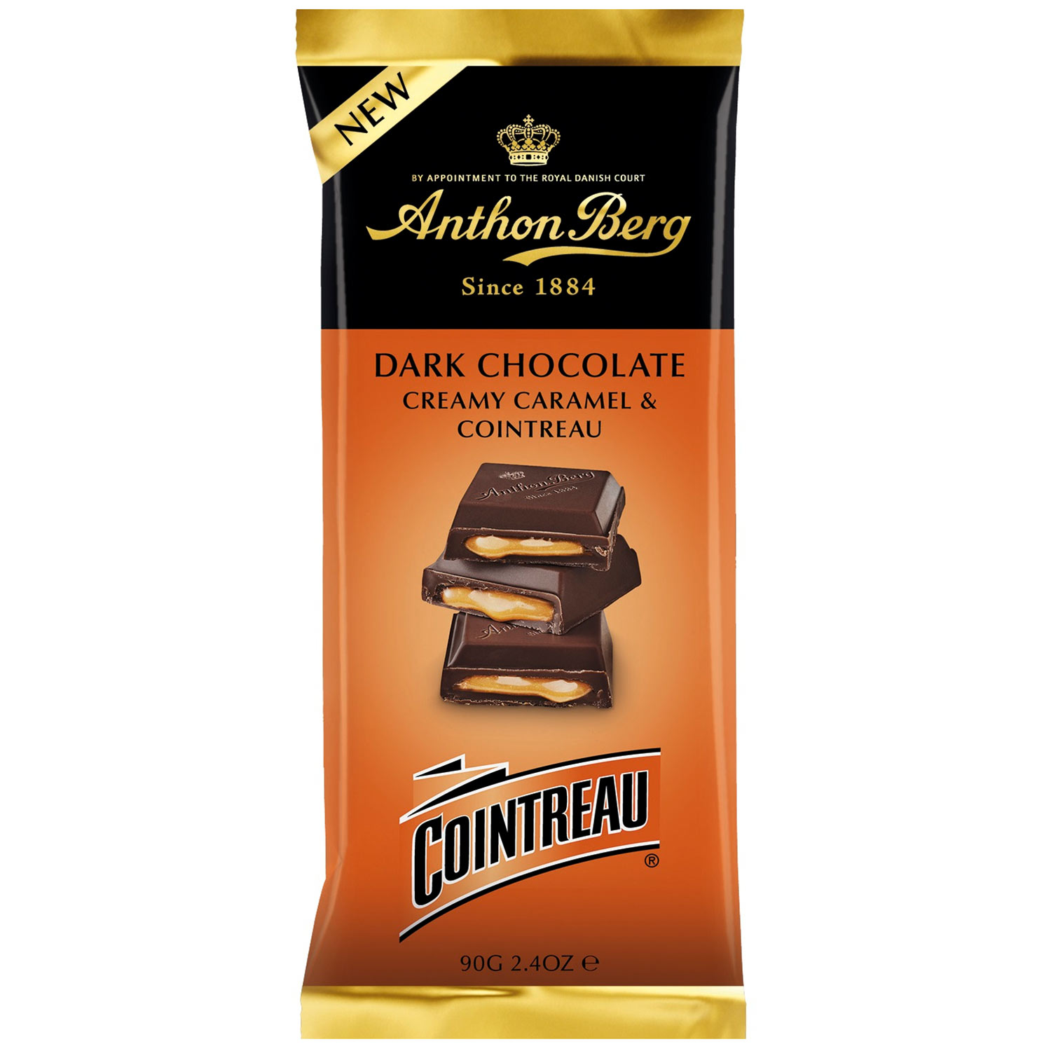 Anthon Berg Dark Chocolate Cointreau Tafelschokolade 90g MHD:19.5.24
