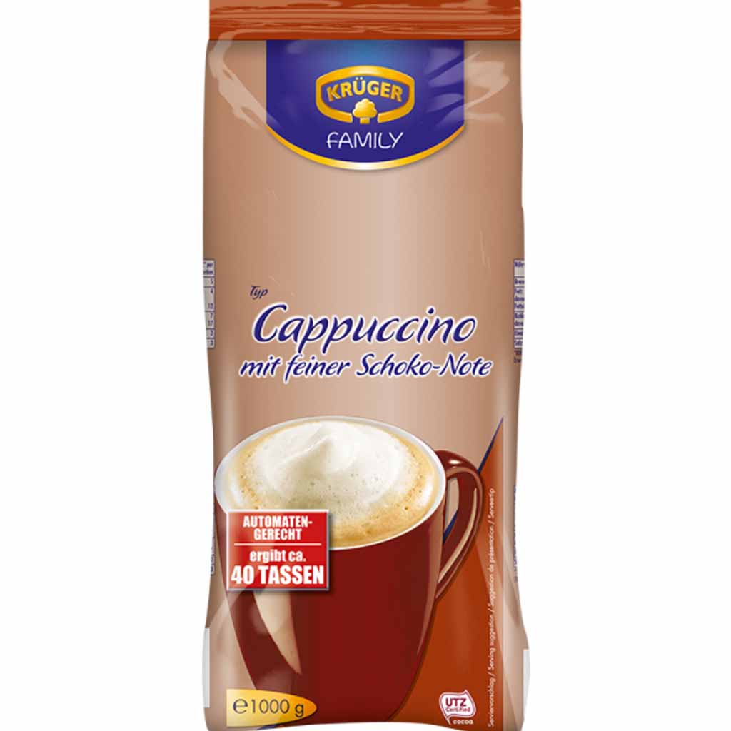 Krüger Family Cappuccino mit feiner Schoko-Note 1000g MHD:30.12.25