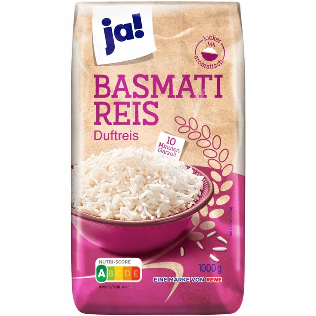 ja! Basmati Reis 1000g MHD:5.8.26