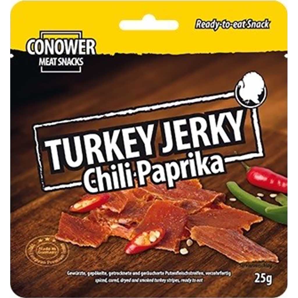 Conower Beef Jerky Turkey Chili Paprika 25g MHD:18.1.22