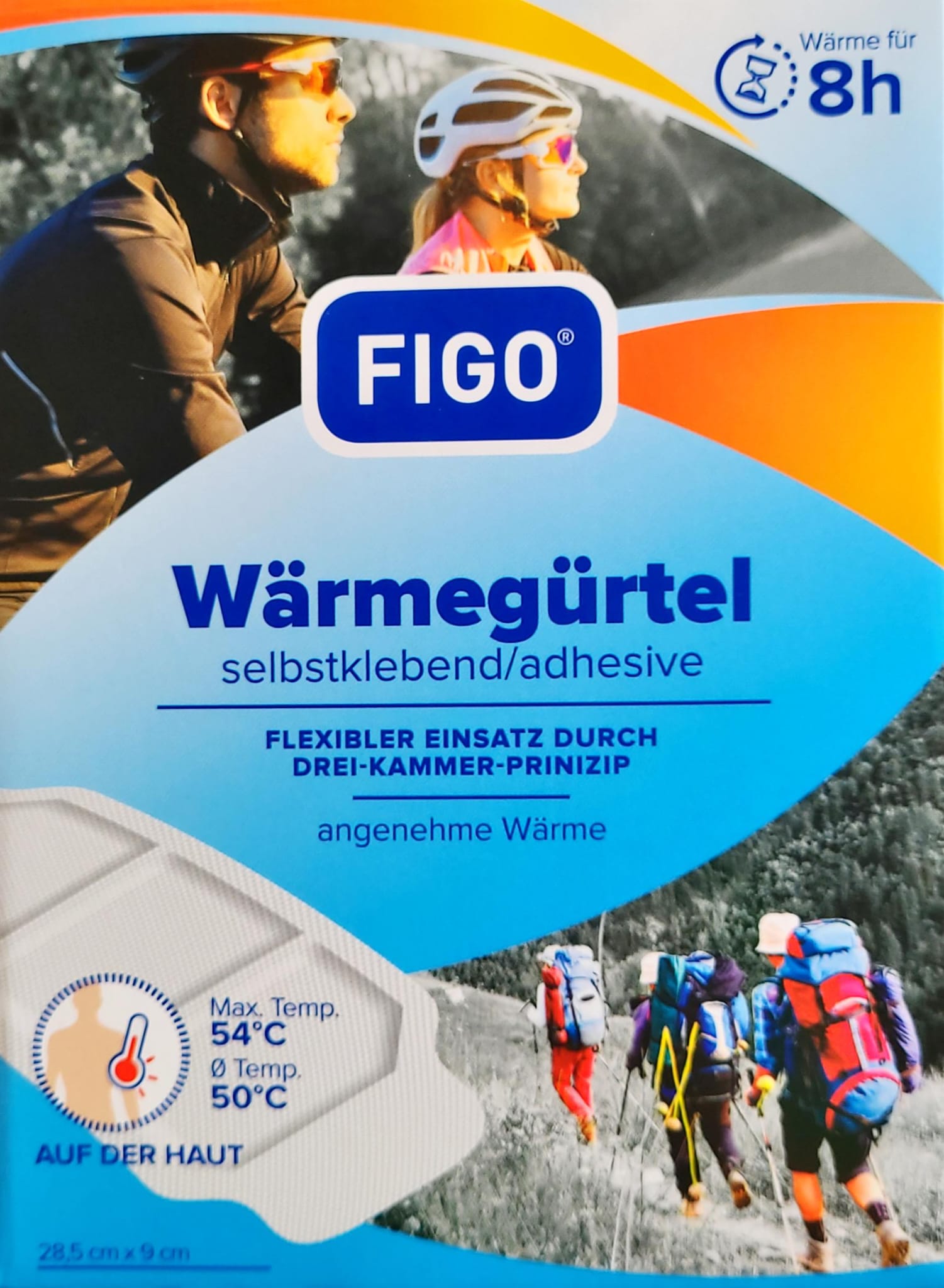 Wärmegürtel selbstklebend / adhesive 8 Stunden MHD:30.5.25