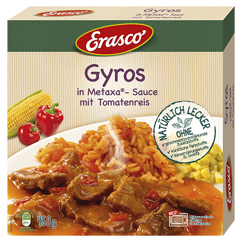 Erasco Gyros in Metaxasauce 480g Fertiggericht MHD:30.4.24