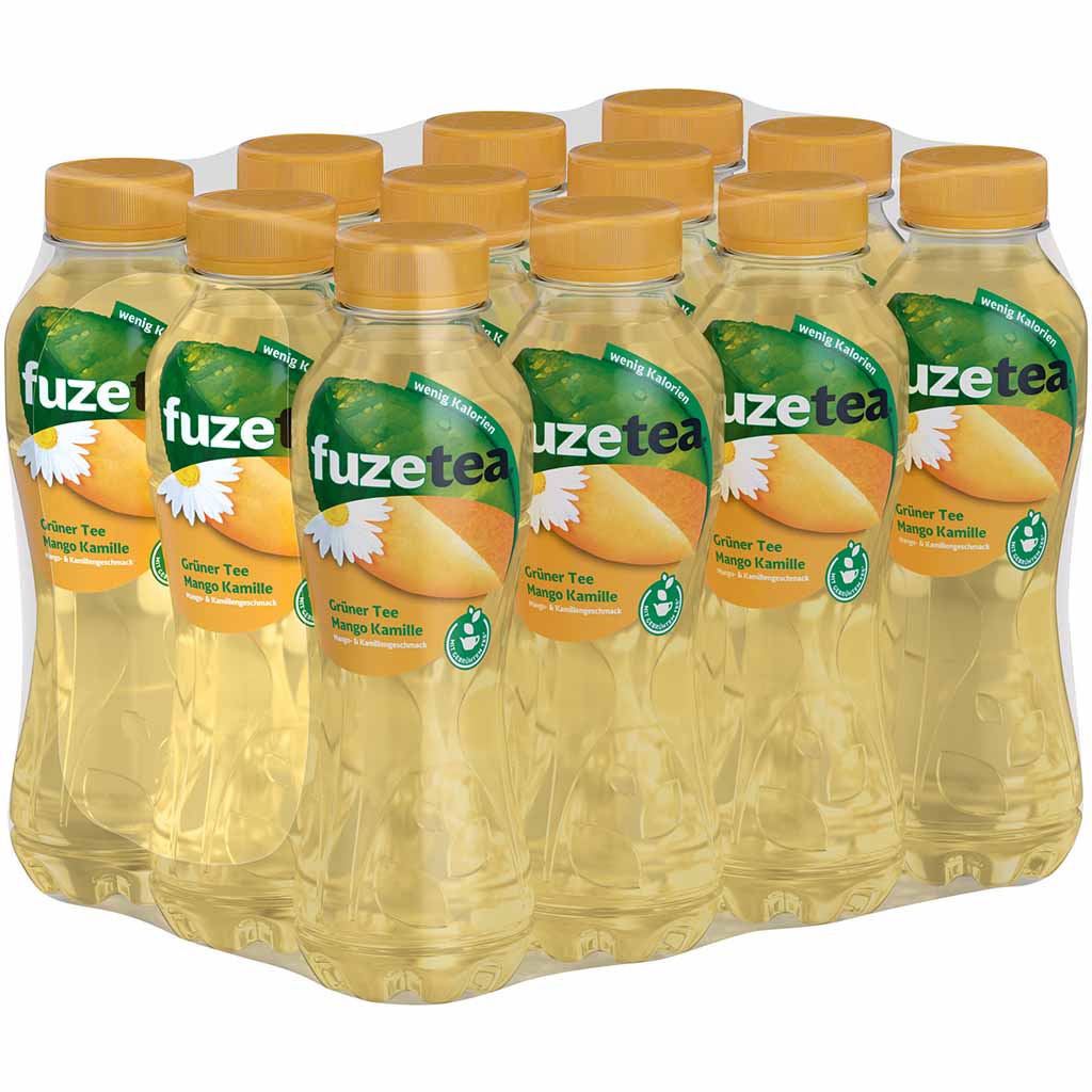 12x Fuze Tea Grüner Tee Mango Kamille PET á 400ml=4,8L MHD:31.12.24
